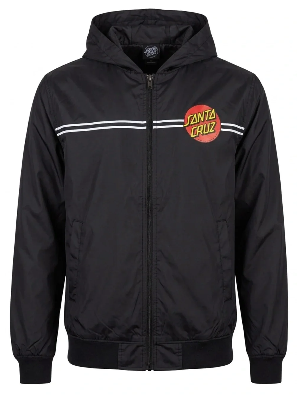 The Original Santa Cruz Skateboards Streetwear Kids Hooded Windbreaker Jacket XL